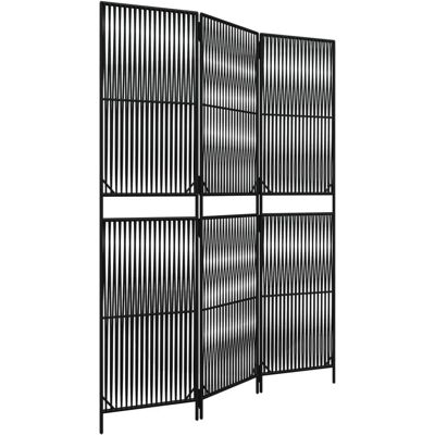 vidaXL Musta Poly Rattan Näyttö 147x200cm - Huoneen Jakaja vidaXL Musta Poly Rattan Näyttö 147x200cm - Huoneen Jakaja