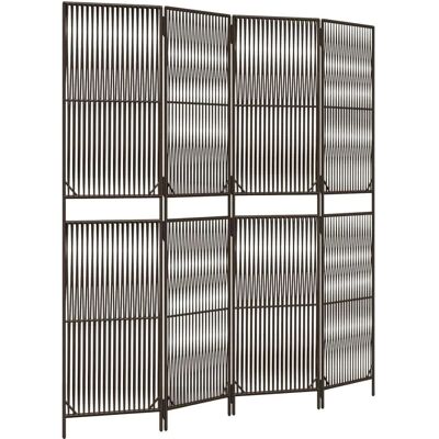 vidaXL Paravent 4-Panneaux Poly Rattan Marron - Paravent - Publicité vidaXL Paravent 4-Panneaux Poly Rattan Marron - Paravent - Publicité