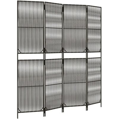 vidaXL Model 87594 Parawan - Szary Poly Rattan 196x200cm vidaXL Model 87594 Parawan - Szary Poly Rattan 196x200cm