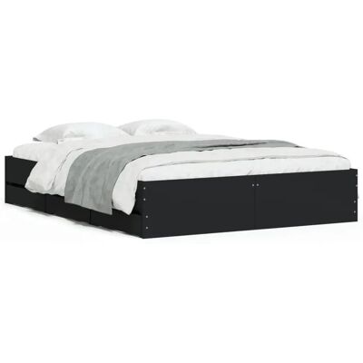 Marco de cama vidaXL con cajones - 140x190 cm - Cama de almacenamiento moderna Marco de cama vidaXL con cajones - 140x190 cm - Cama de almacenamiento moderna