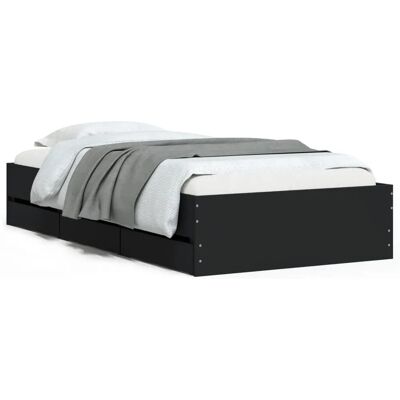 vidaXL Bed Frame with Drawers - Small Double - Black vidaXL Bed Frame with Drawers - Small Double - Black