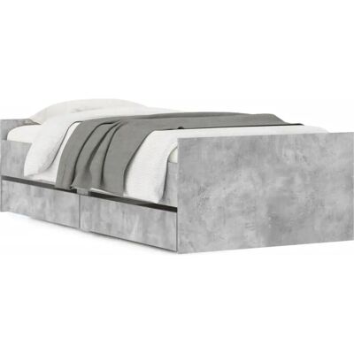 vidaXL 3207381 Bettgestell - Betongrau - 90x190 cm - Bettgestell vidaXL 3207381 Bettgestell - Betongrau - 90x190 cm - Bettgestell
