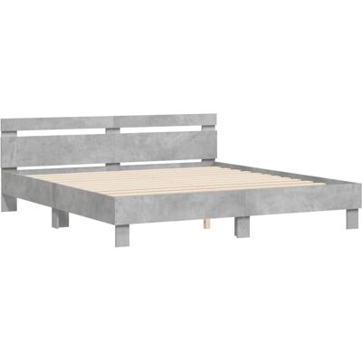 vidaXL Bettgestell mit Kopfteil - 200x200 cm - Bettgestell vidaXL Bettgestell mit Kopfteil - 200x200 cm - Bettgestell