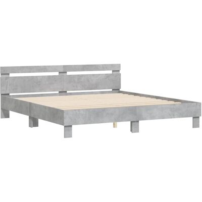 vidaXL Bettgestell - 160x200 cm - Betonggrau vidaXL Bettgestell - 160x200 cm - Betonggrau