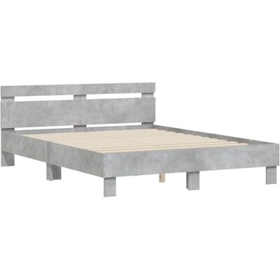 vidaXL Sengestel - 140x200 cm - Beton grå - Soveværelsesmøbel vidaXL Sengestel - 140x200 cm - Beton grå - Soveværelsesmøbel