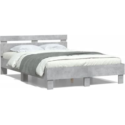 vidaXL Sängstomme betonharmaa 135x190 cm - Sängstomme vidaXL Sängstomme betonharmaa 135x190 cm - Sängstomme