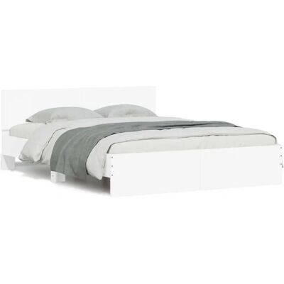 vidaXL Hvid 200x200 cm Sengestel med Hovedgærde - Sengtype vidaXL Hvid 200x200 cm Sengestel med Hovedgærde - Sengtype
