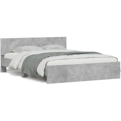 vidaXL Bed Frame Concrete Grey 140x200 cm - Bed frame vidaXL Bed Frame Concrete Grey 140x200 cm - Bed frame