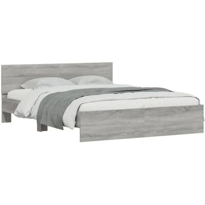 Struttura letto grigia Sonoma 140x190 cm - Con testata Struttura letto grigia Sonoma 140x190 cm - Con testata