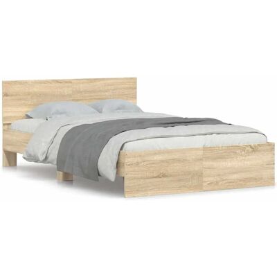vidaXL Sonoma Oak Bed Frame - Support & Durability vidaXL Sonoma Oak Bed Frame - Support & Durability