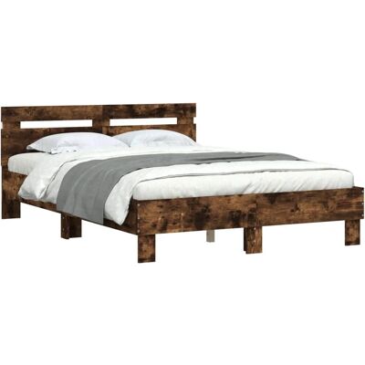 vidaXL Bettgestell mit Kopfteil und LED - 120x190 cm - Bettgestell mit Kopfteil und LED vidaXL Bettgestell mit Kopfteil und LED - 120x190 cm - Bettgestell mit Kopfteil und LED