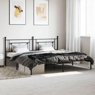 vidaXL Metallinen sänkykehys Musta 200x200 cm - Sängtyyppi vidaXL Metallinen sänkykehys Musta 200x200 cm - Sängtyyppi