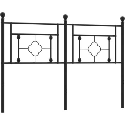 vidaXL Metal Headboard Black 140 cm - Headboard vidaXL Metal Headboard Black 140 cm - Headboard