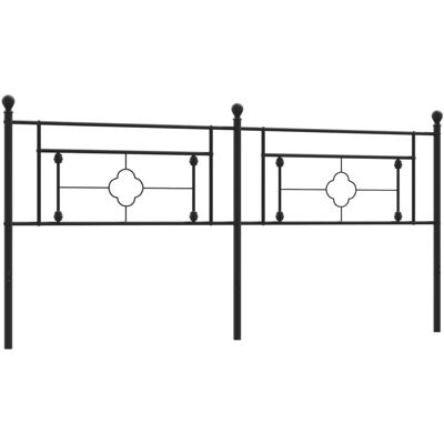 vidaXL Metalen hoofdbord Zwart 200 cm - Hoofdbord vidaXL Metalen hoofdbord Zwart 200 cm - Hoofdbord