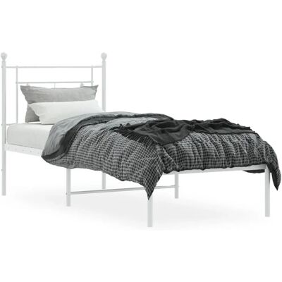 vidaXL Metaalbed Frame Wit 80x200 cm - Bedtype vidaXL Metaalbed Frame Wit 80x200 cm - Bedtype