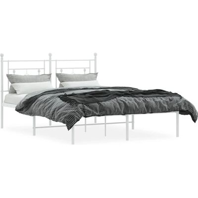 vidaXL Metallbettgestell 140x190cm - Mit Kopfteil - Schlafzimmermöbel vidaXL Metallbettgestell 140x190cm - Mit Kopfteil - Schlafzimmermöbel