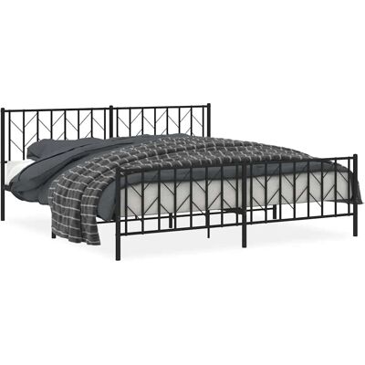 vidaXL Metallbett mit Kopf- und Fußteil - Bettgestell vidaXL Metallbett mit Kopf- und Fußteil - Bettgestell