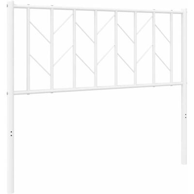 vidaXL White Metal Headboard for 160 cm Bed - Headboard vidaXL White Metal Headboard for 160 cm Bed - Headboard