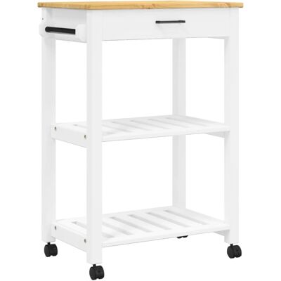 vidaXL Wit 60x40x90cm Keukentrolley met Opbergruimte - Monza Serie vidaXL Wit 60x40x90cm Keukentrolley met Opbergruimte - Monza Serie
