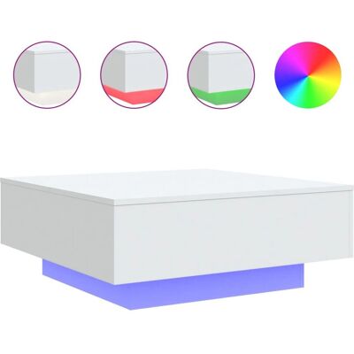 vidaXL 836588 Weiße LED Couchtisch - Beistelltisch vidaXL 836588 Weiße LED Couchtisch - Beistelltisch