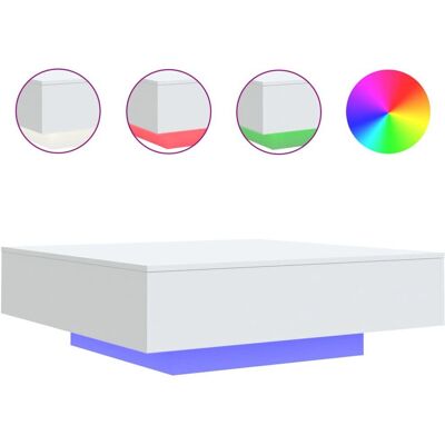 vidaXL 74810 Weiß LED Couchtisch - Beistelltisch vidaXL 74810 Weiß LED Couchtisch - Beistelltisch