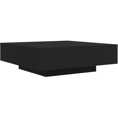 vidaXL Schwarzer 100x100x31 cm Couchtisch mit LED-Lichtern vidaXL Schwarzer 100x100x31 cm Couchtisch mit LED-Lichtern