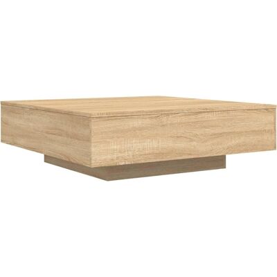 Table basse vidaXL Chêne Sonoma avec lumières LED - 100x100x31 cm - Publicité Table basse vidaXL Chêne Sonoma avec lumières LED - 100x100x31 cm - Publicité