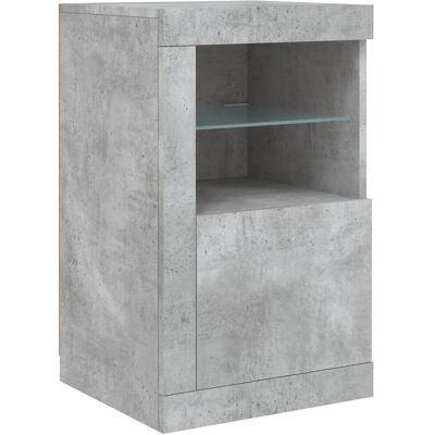 vidaXL Side Cabinet with LED Lights Concrete Grey - Sideboard vidaXL Side Cabinet with LED Lights Concrete Grey - Sideboard