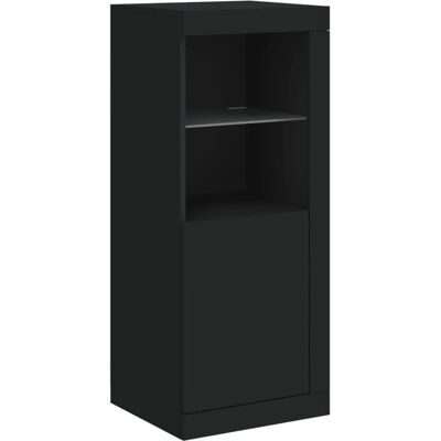 vidaXL Musta sivupöytä LED-valoilla - Sideboard vidaXL Musta sivupöytä LED-valoilla - Sideboard