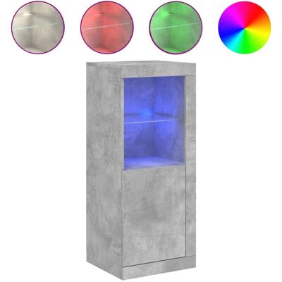 vidaXL 836647 Modern Beton Grijs LED Dressoir - Woonkamer Opbergmeubel vidaXL 836647 Modern Beton Grijs LED Dressoir - Woonkamer Opbergmeubel