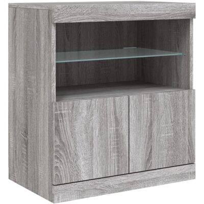 vidaXL Gråt Sonoma Dressoir med LED-lys - Sideboard vidaXL Gråt Sonoma Dressoir med LED-lys - Sideboard