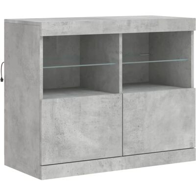 vidaXL Betonszürke Sideboard mit LED-Lichtern - Sideboard vidaXL Betonszürke Sideboard mit LED-Lichtern - Sideboard