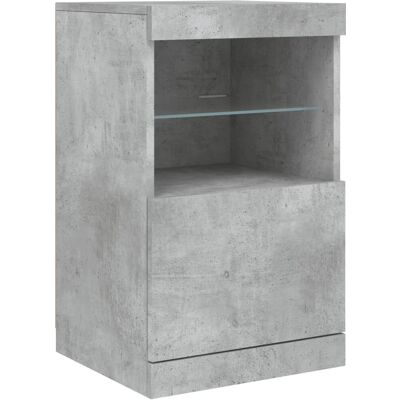 vidaXL Betonggrijze Sideboard met LED-verlichting - Sideboard vidaXL Betonggrijze Sideboard met LED-verlichting - Sideboard