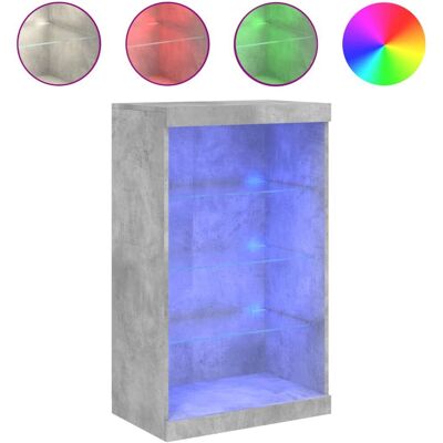 vidaXL Sideboard with LED Lights Concrete Grey - Sideboard vidaXL Sideboard with LED Lights Concrete Grey - Sideboard