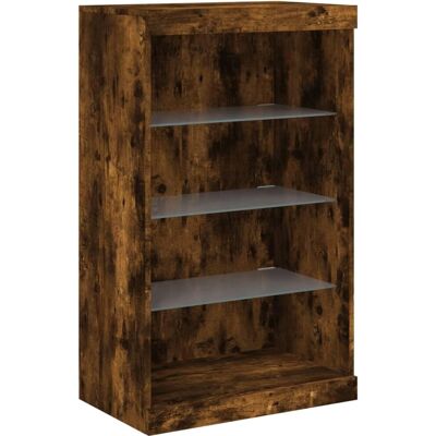 vidaXL Sideboard mit LED-Licht Rauch-Eiche - Sideboard vidaXL Sideboard mit LED-Licht Rauch-Eiche - Sideboard