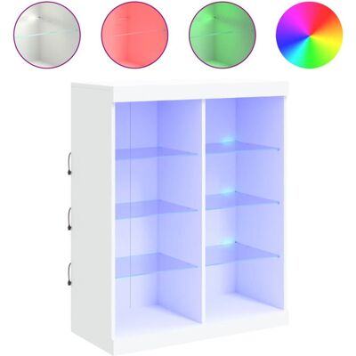 vidaXL Weiß LED Sideboard - Wohnzimmer Aufbewahrung vidaXL Weiß LED Sideboard - Wohnzimmer Aufbewahrung