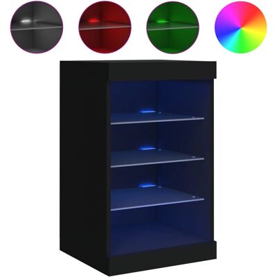 vidaXL 836722 Zwart LED dressoir - Woonkamer vidaXL 836722 Zwart LED dressoir - Woonkamer