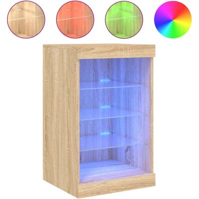 vidaXL Sonoma Eiche Sideboard mit LED-Lichtern - Wohnzimmer vidaXL Sonoma Eiche Sideboard mit LED-Lichtern - Wohnzimmer