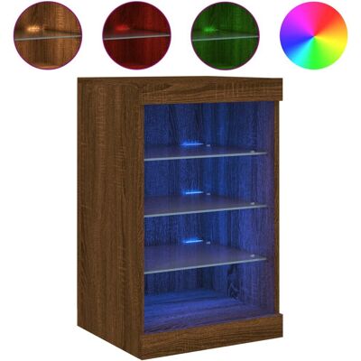 vidaXL 836727 Braune Eiche LED Sideboard - Aufbewahrungsschrank vidaXL 836727 Braune Eiche LED Sideboard - Aufbewahrungsschrank