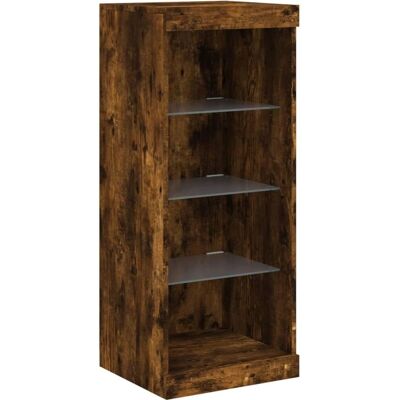 vidaXL Sideboard mit LED-Lichtern - Stauraum - Rauch-Eiche vidaXL Sideboard mit LED-Lichtern - Stauraum - Rauch-Eiche