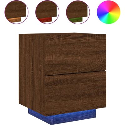 vidaXL 836748 Nachttisch - Eiche Braun - 2 Schubladen - Nachttisch - Nachttisch vidaXL 836748 Nachttisch - Eiche Braun - 2 Schubladen - Nachttisch - Nachttisch