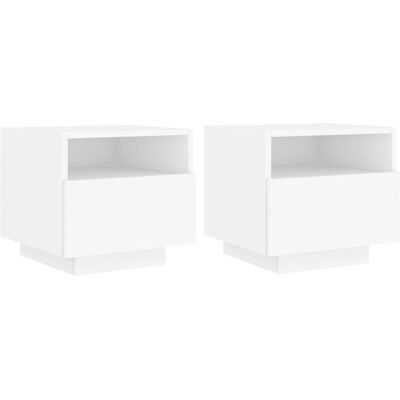 vidaXL Nachttisch 836799 - LED-Beleuchtung, Weiß, 2 Stk vidaXL Nachttisch 836799 - LED-Beleuchtung, Weiß, 2 Stk