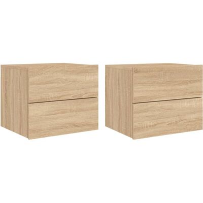 vidaXL Nachttisch 836817 - Nachttisch, Sonoma Eiche, Modern, 2 Stück vidaXL Nachttisch 836817 - Nachttisch, Sonoma Eiche, Modern, 2 Stück