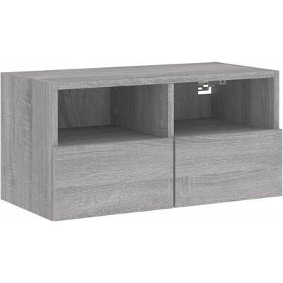 vidaXL Graues Sonoma Wand-TV-Schrank - TV-Wandregal vidaXL Graues Sonoma Wand-TV-Schrank - TV-Wandregal