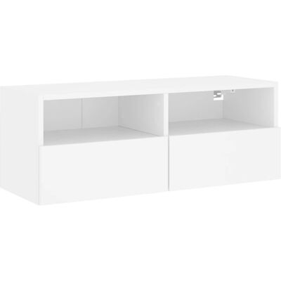 vidaXL Wit wandkast - TV 80x30x30 cm Gemaakt van geengineerd hout vidaXL Wit wandkast - TV 80x30x30 cm Gemaakt van geengineerd hout