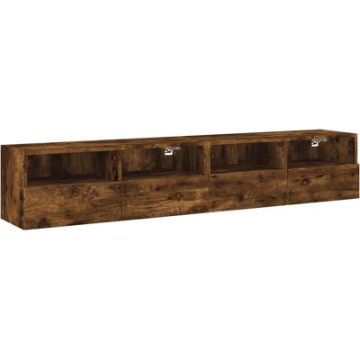 vidaXL TV Wall Cabinets - 2 pcs Smoked Oak vidaXL TV Wall Cabinets - 2 pcs Smoked Oak
