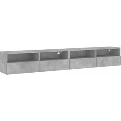 vidaXL 2 st Wandpanelen Beton Grijs - TV Wandkasten vidaXL 2 st Wandpanelen Beton Grijs - TV Wandkasten