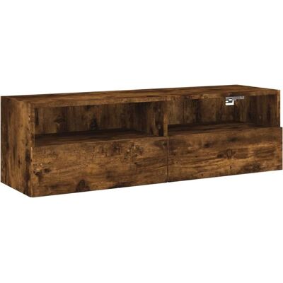 vidaXL Wandregal Rauch Eiche - Wandmontierter TV-Schrank vidaXL Wandregal Rauch Eiche - Wandmontierter TV-Schrank