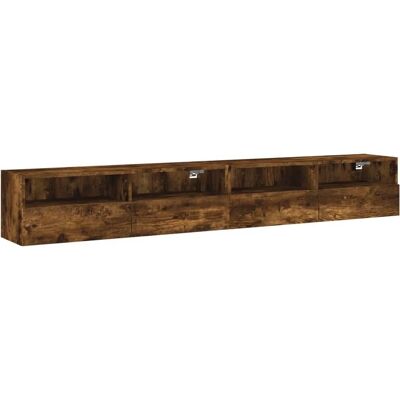 vidaXL TV Wandmeubels - Gerauchtes Eichen-Design - 2 Stück - 100x30x30 cm - Wandmontage vidaXL TV Wandmeubels - Gerauchtes Eichen-Design - 2 Stück - 100x30x30 cm - Wandmontage