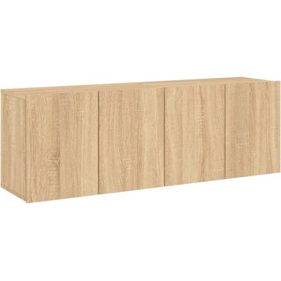 vidaXL Wandmontierte TV-Möbel Sonoma Eiche - 2 Stück vidaXL Wandmontierte TV-Möbel Sonoma Eiche - 2 Stück
